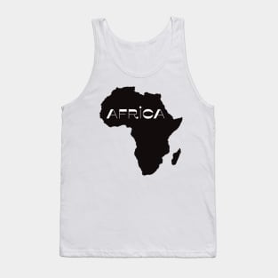 African Map Retro 70s Black Power Tank Top